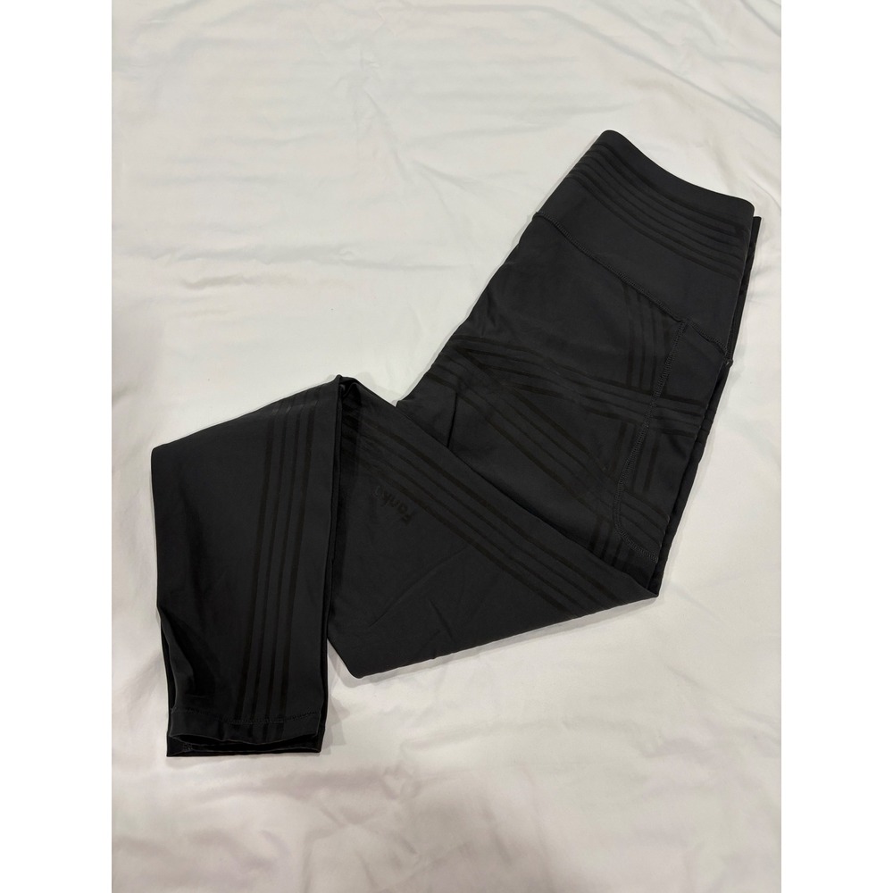 Fanka PowerBand Resistance Leggings Reversible Wear Dark Gray 26" Sculpting M/L